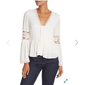 BCBGMAXAZRIA
Long Sleeve Puckered Lace Top